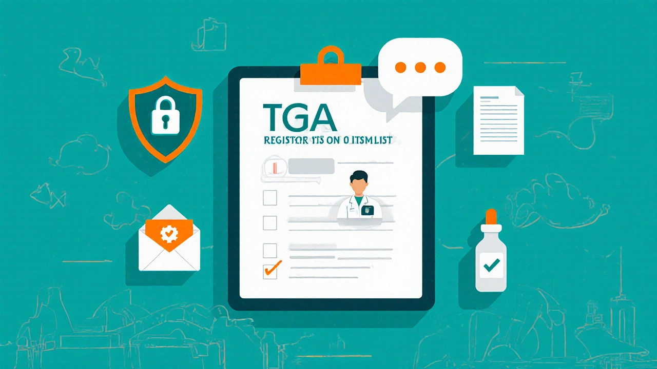Checklist illustration for choosing a safe Australian online pharmacy.